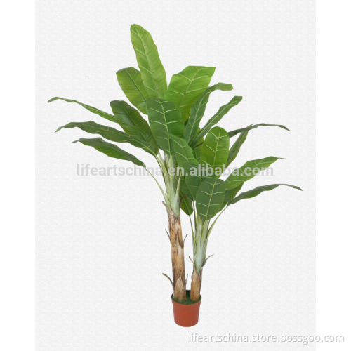 180cm 2 trunk banana tree, plastic leaf
